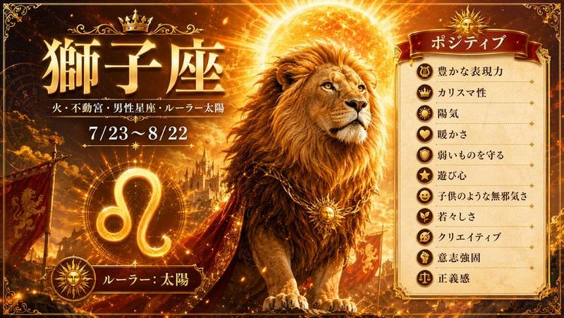 獅子座のポジティブな面