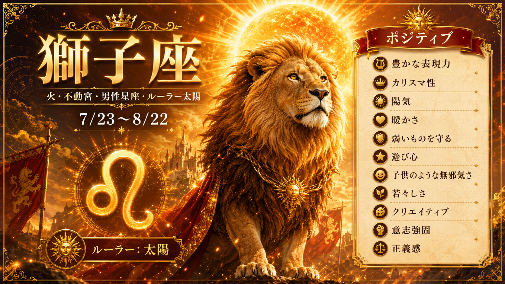 獅子座ポジティブ